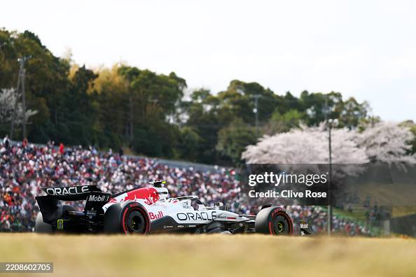 Oracle Red Bull Racing Japan Yuki Tsunoda of Japan driving the Oracle Red Bull Racing RB21 on ...