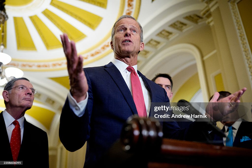 Senators Speak To The Press Following Weekly Policy Luncheons