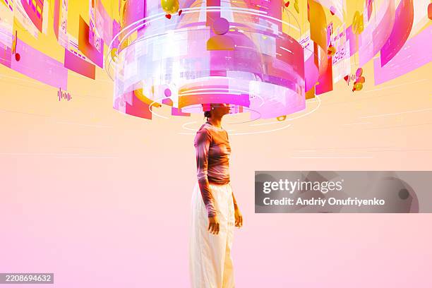 data personalisation. - frau symbol stock-fotos und bilder