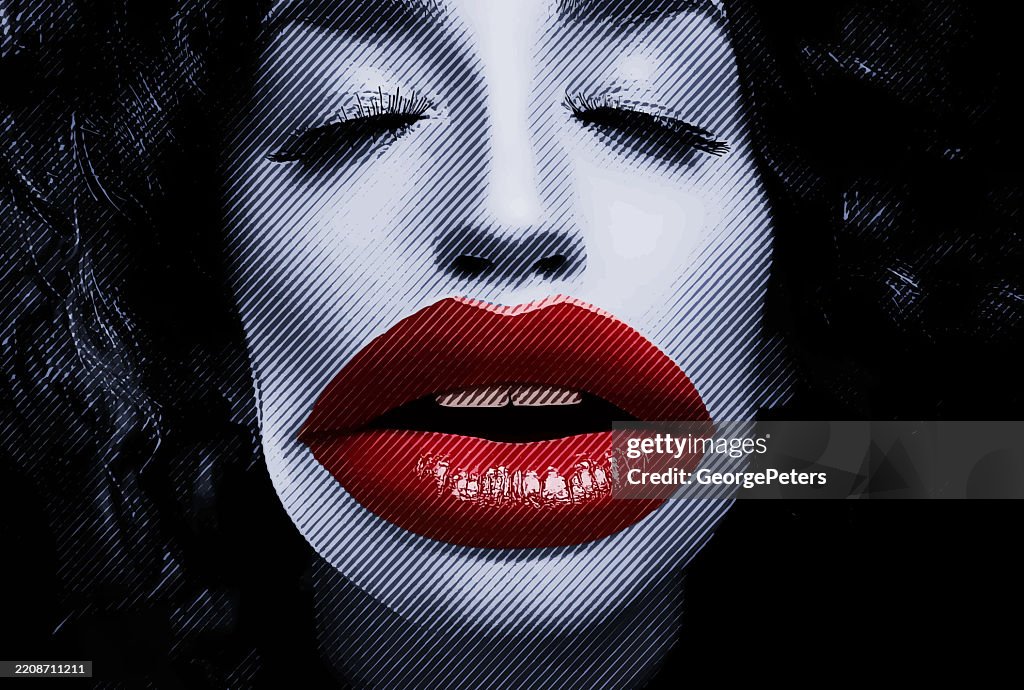 Huge lips