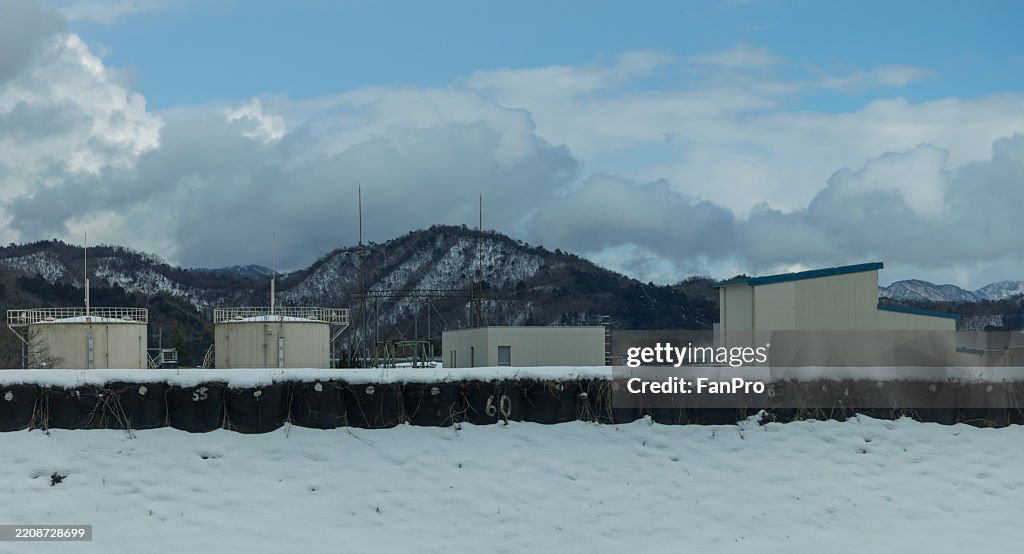 Energy storage plant in winter