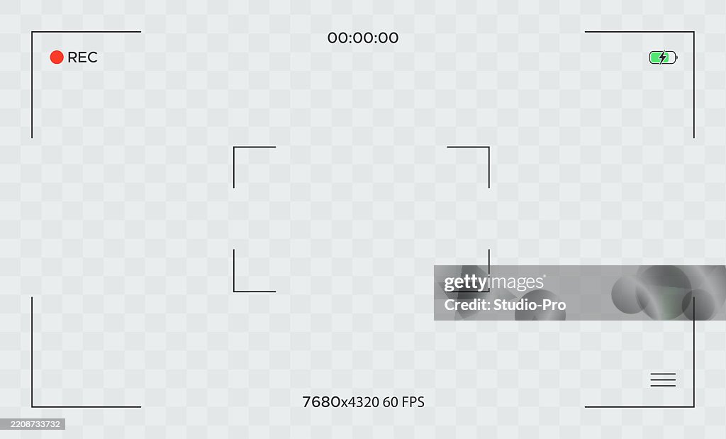 Insert Camera Frame Example Video Camera Frame Template Mockup High-Res Vector Graphic - Getty Images