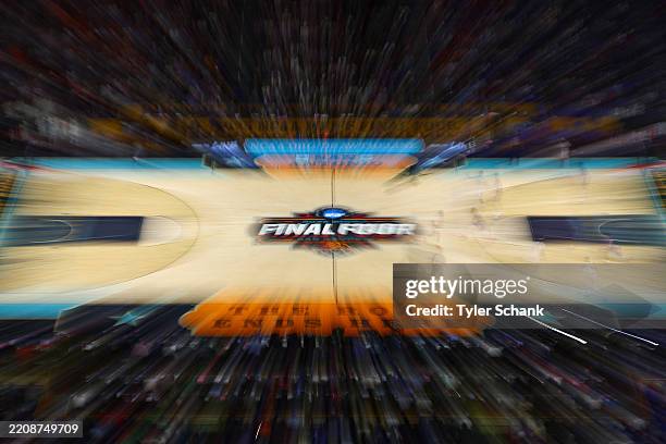 General view during the second half in the Final Four Game of the NCAA Men's Basketball Tournament at Alamodome on April 05, 2025 in San Antonio,...