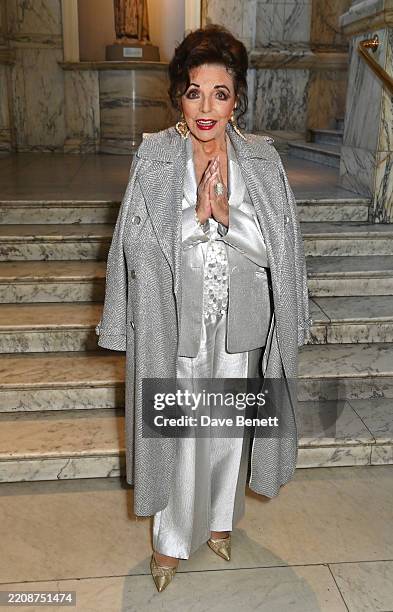 Dame Joan Collins attends 'CARTIER' VIP Private View at The V&A on April 9, 2025 in London, England.
