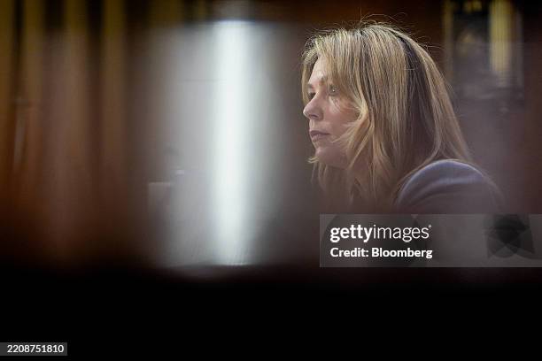 Sarah Wynn-Williams, whistleblower and former executive at Meta Platforms Inc., during a Senate Judiciary Subcommittee on Crime and Counterterrorism...