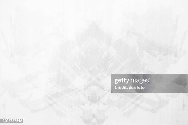 blank empty textured rough rustic scuffed light grey white messy dirty artistic blotched horizontal vector background with wet damp stains of paint on cemented plastered run down weathered whitewashed stucco wall - drywall texture stock illustrations