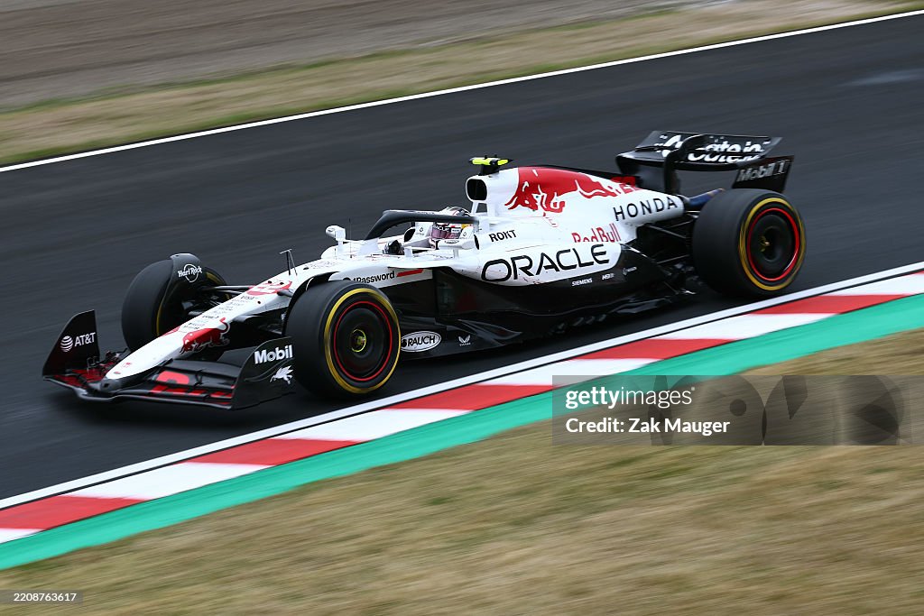 Oracle Red Bull Racing Japan Yuki Tsunoda of Japan driving the Oracle Red Bull Racing RB21 on ...