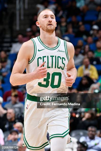Sam Hauser Sam Hauser of the Boston Celtics looks on during the game against the ...