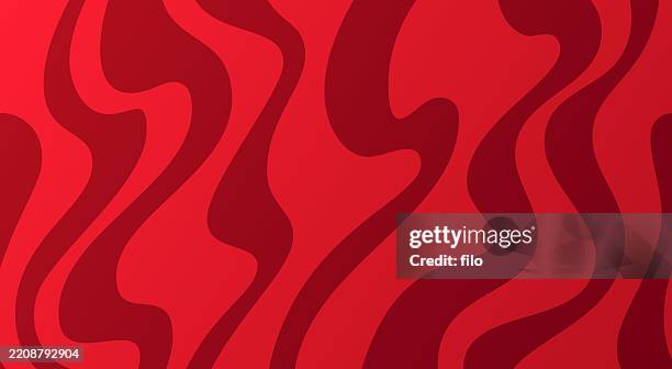 red wave line layer abstract background - pool top view stock illustrations
