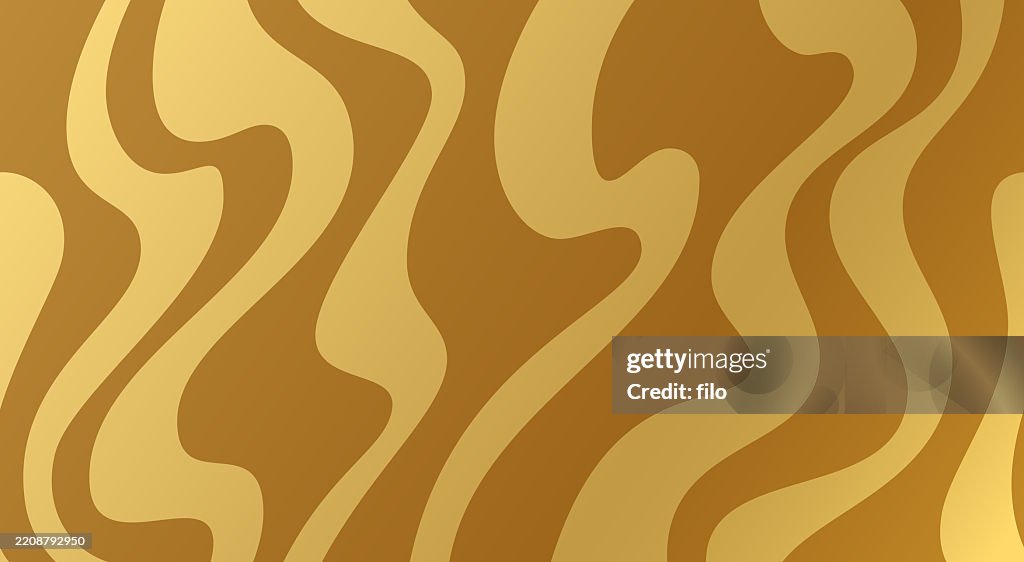 Gold Wave Line Layer Abstract Background