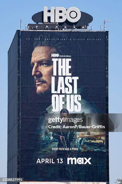 General view of the HBO Max skyscraper billboard above the Sunset ...