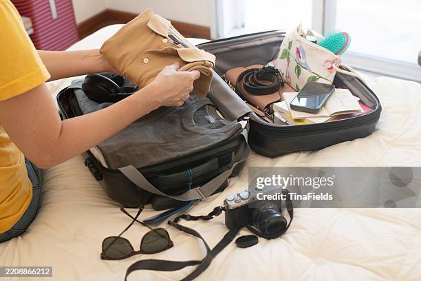 travel preparation. - travel essentials stock pictures, royalty-free photos & images
