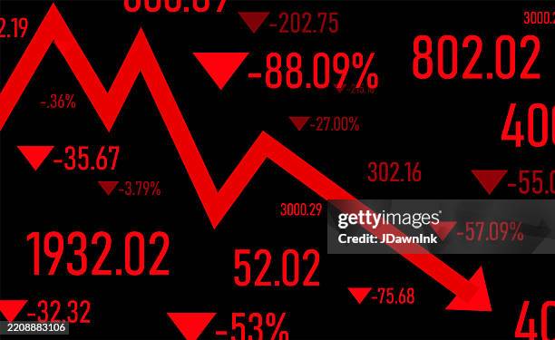 tariffs crashing the stock market abstract background template - wall street stock illustrations
