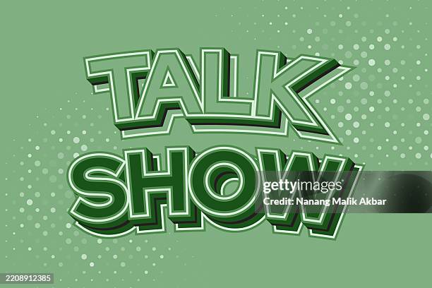 talk show editable text effect. text can be changed in "graphic styles" panel. - host stock illustrations