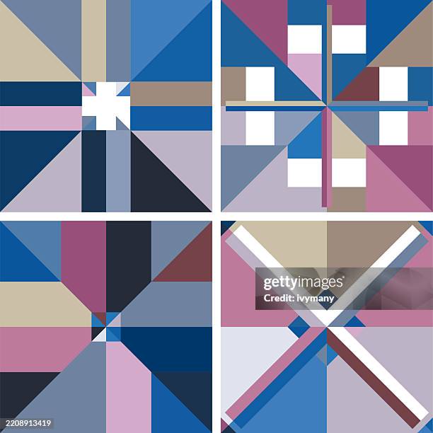 abstract color block geometric textured textile backgrounds - marble herringbone stock illustrations