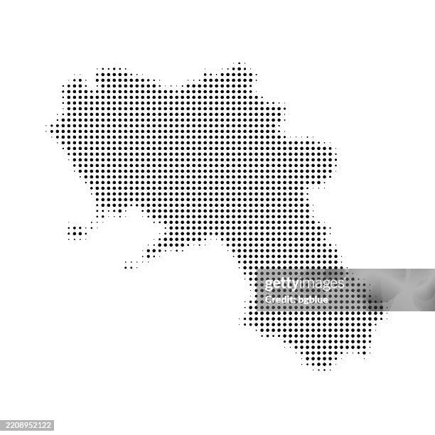 Campania Map Of Dots On White Background High-Res Vector Graphic ...