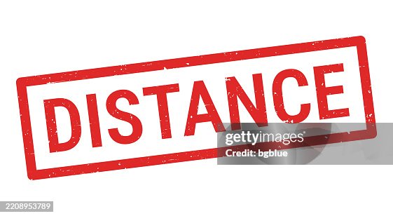 Distance Red Png Distance Red Rubber Stamp On White Background High-Res Vector Graphic ...