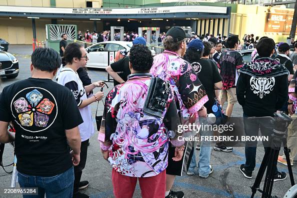 Japanese Spring Cartoon Fans wait to enter the historic venue Hollywood Palladium for a... News ...