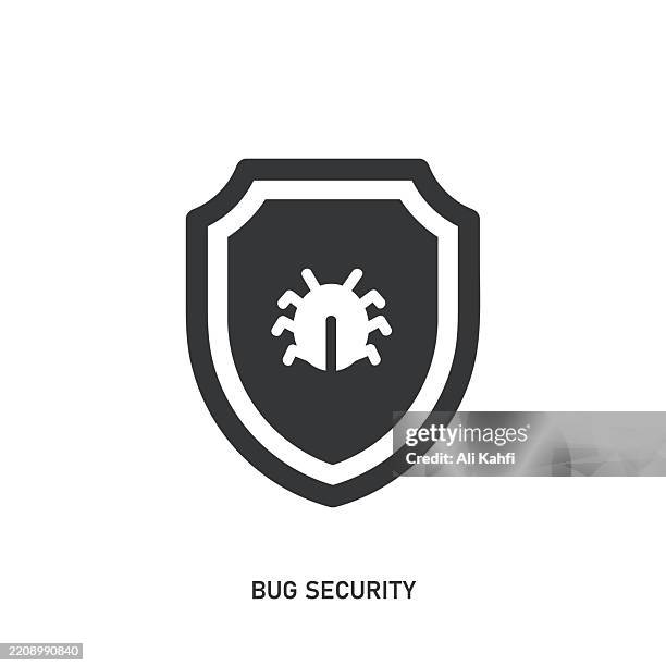 bug security glyph solid icon. solid icon that can be applied anywhere, simple, pixel perfect and modern style. - security camera isolated stock illustrations
