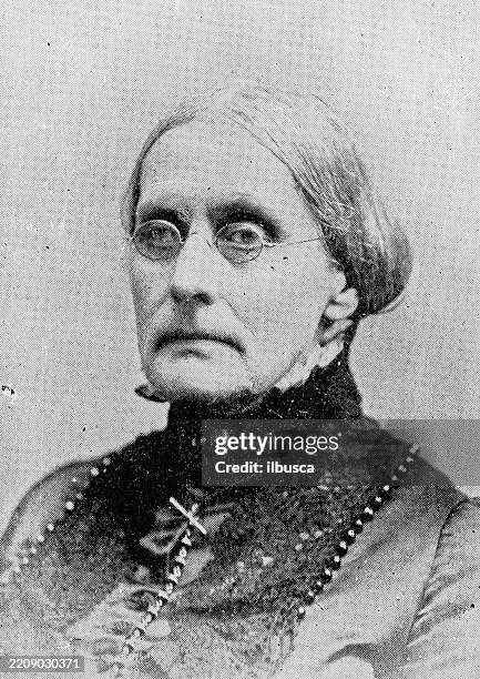 susan b anthony - formal portrait stock illustrations