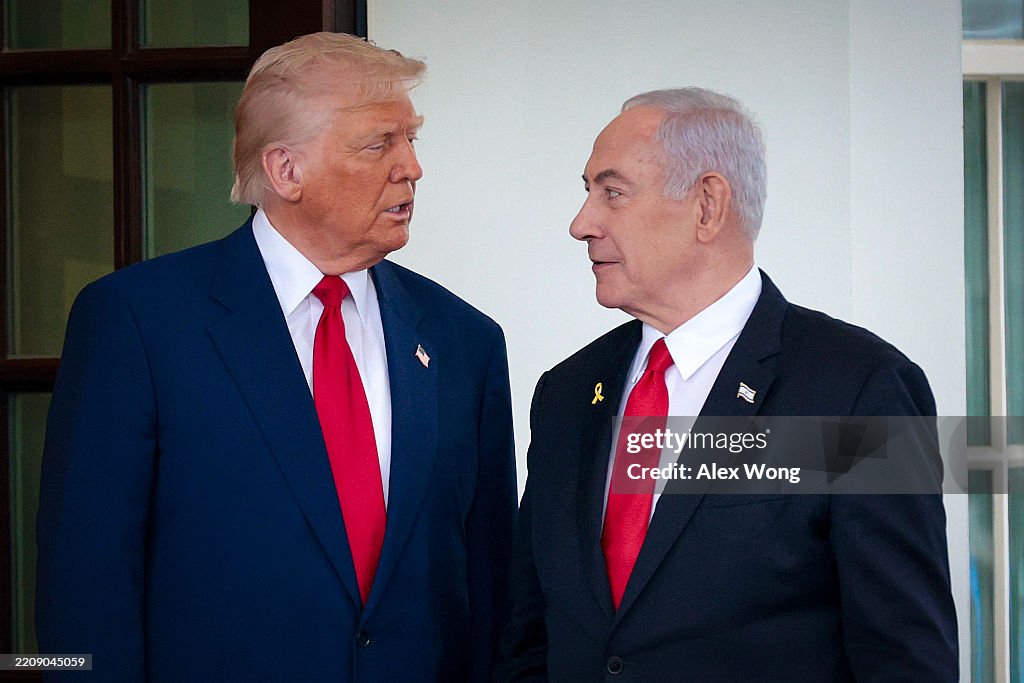President Trump Meets With Visiting Israeli PM Netanyahu At The White House