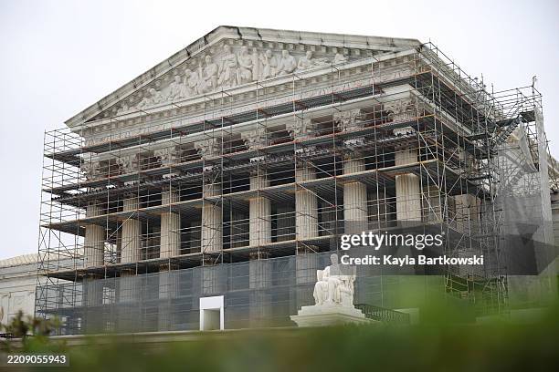 The U.S. Supreme Court is seen on April 07, 2025 in Washington, DC. On Monday, the Trump administration requested that the Supreme Court block a...