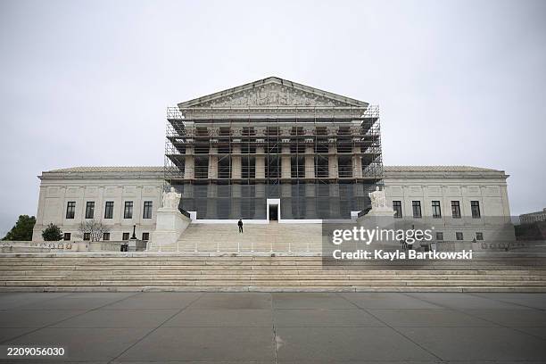 The U.S. Supreme Court is seen on April 07, 2025 in Washington, DC. On Monday, the Trump administration requested that the Supreme Court block a...