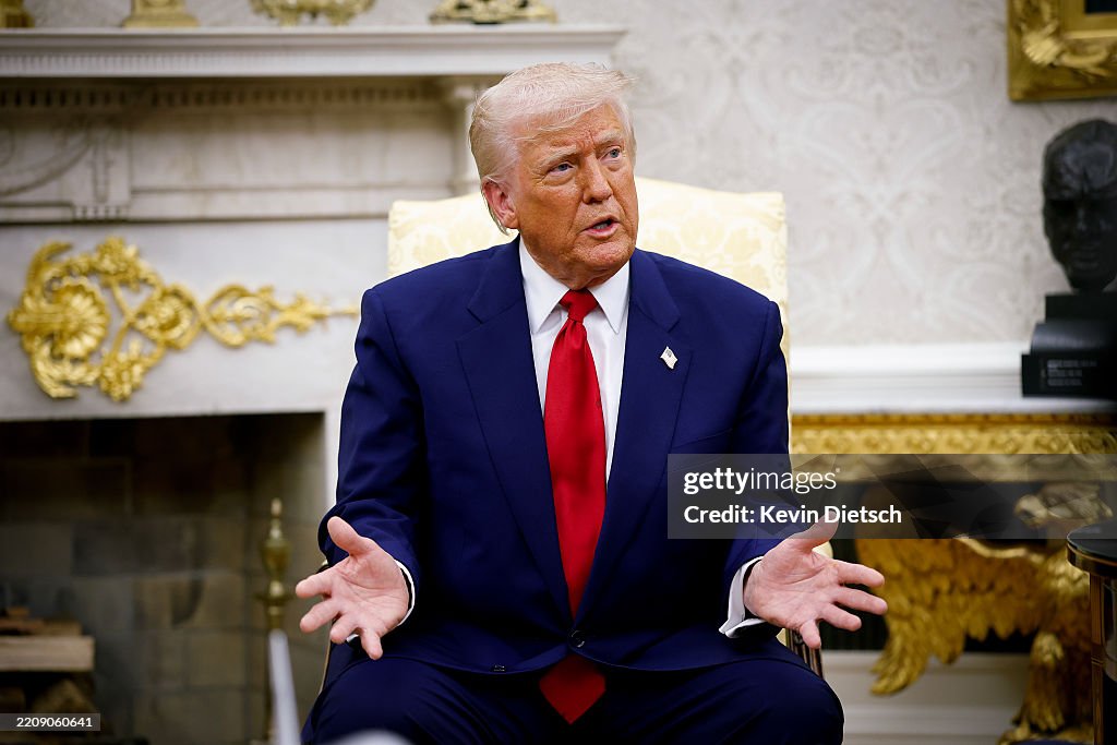 President Trump Meets With Visiting Israeli PM Netanyahu At The White House