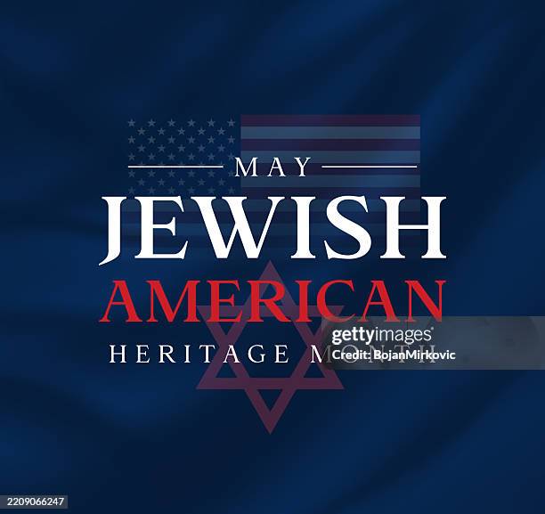 jewish american heritage month poster, may. vector - jewish heritage month stock illustrations