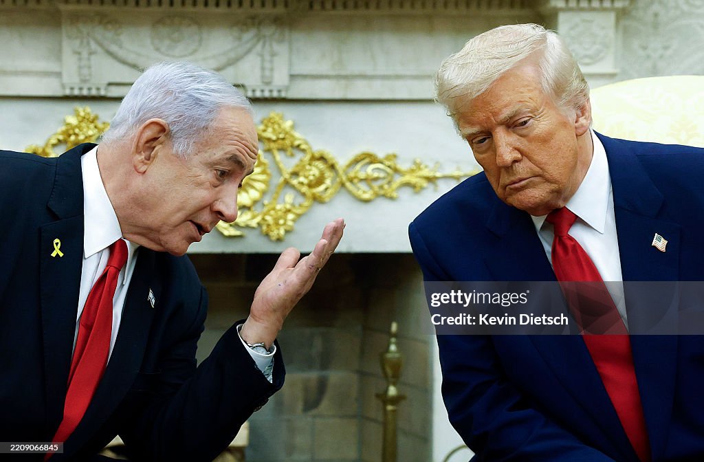 President Trump Meets With Visiting Israeli PM Netanyahu At The White House