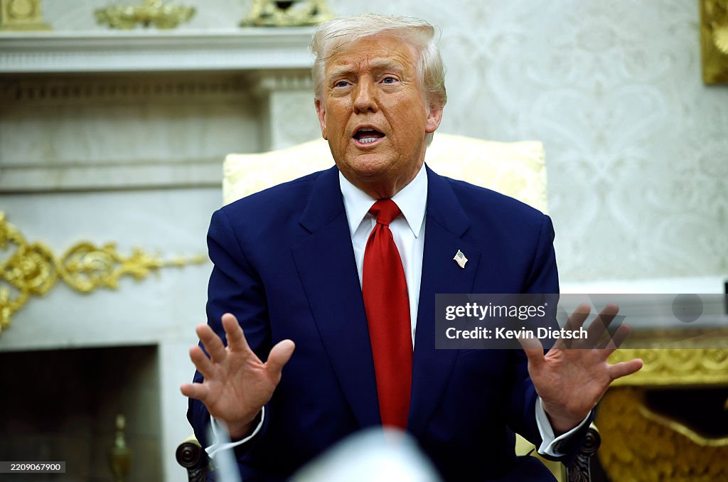 President Trump Meets With Visiting Israeli PM Netanyahu At The White House