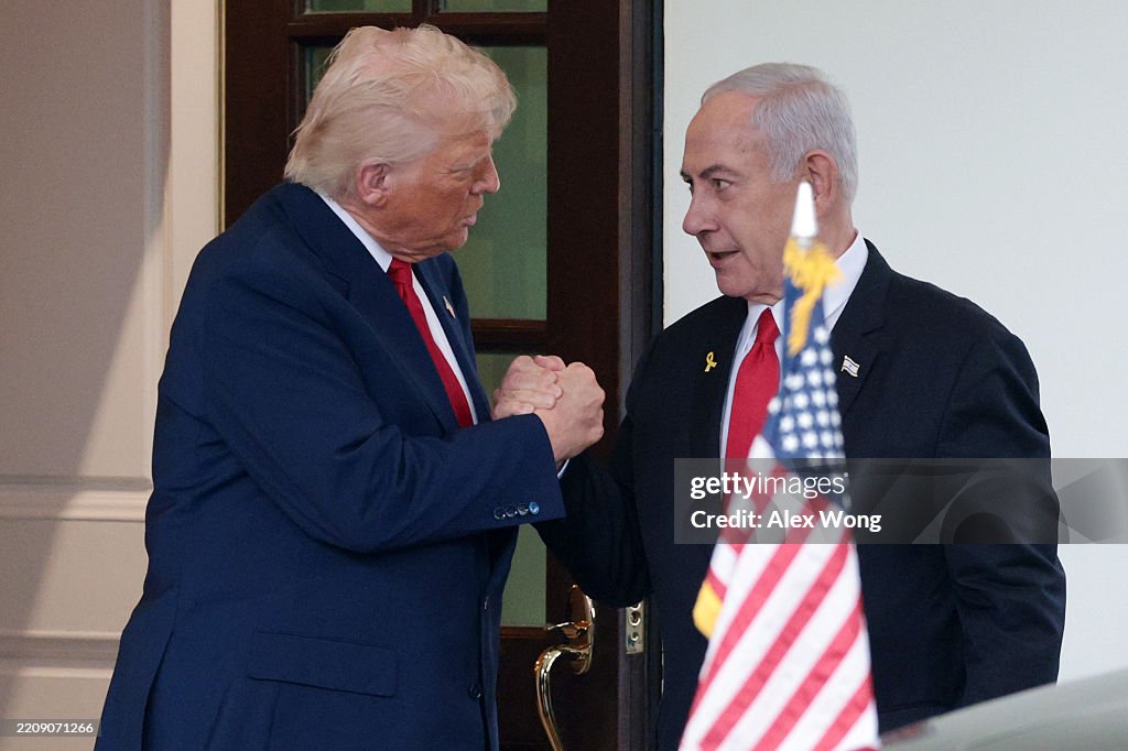 President Trump Meets With Visiting Israeli PM Netanyahu At The White House