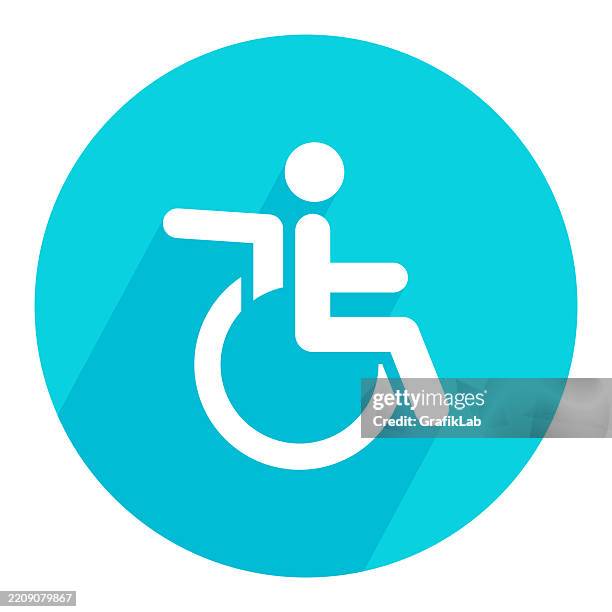 illustrations, cliparts, dessins animés et icônes de icône représentant l’accessibilité mobilité personnes handicapées - picto handicap