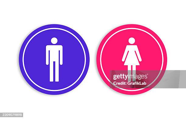 male female pictogram symbols - female symbol stock illustrations