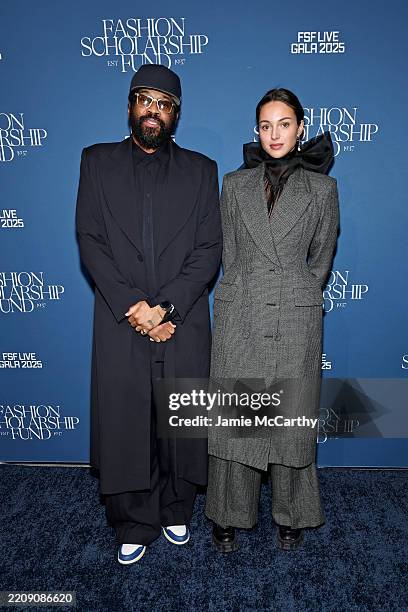Maxwell Osborne and Jénayé Noah attend the Fashion Scholarship Fund 88th Annual Gala honoring Jerry Lorenzo, Sara and Erin Foster, and Tony Spring,...