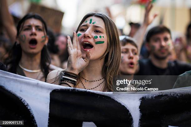 Climate activist takes part in a demonstration organized by Fridays For Future movement against government action towards climate breakdown and...