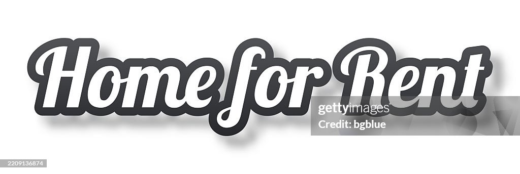Graphic High Rent Simple Home For Rent 3d Text With Shadow On White Background High-Res Vector ...