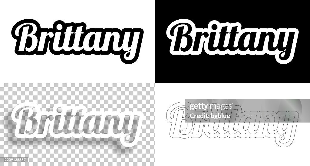 Nat Brittany Fancy Letters Brittany Female Name Text For Design Blank White And Black Backgrounds ...