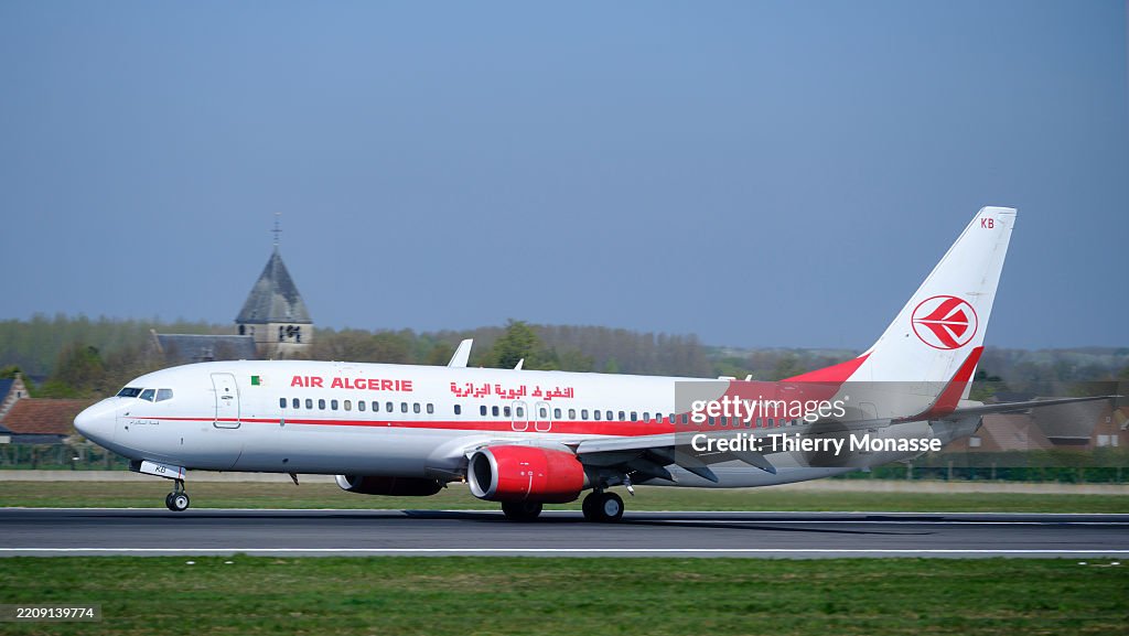 Plane Lands In Brussels Airport