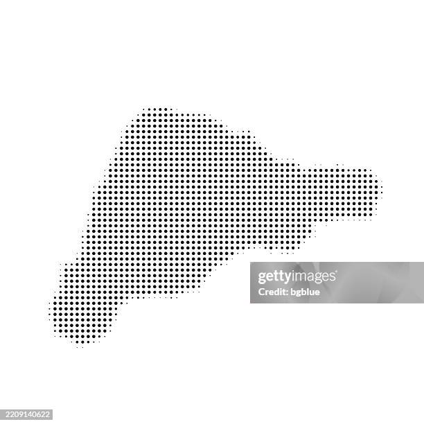 easter island map of dots on white background - easter island vector stock illustrations