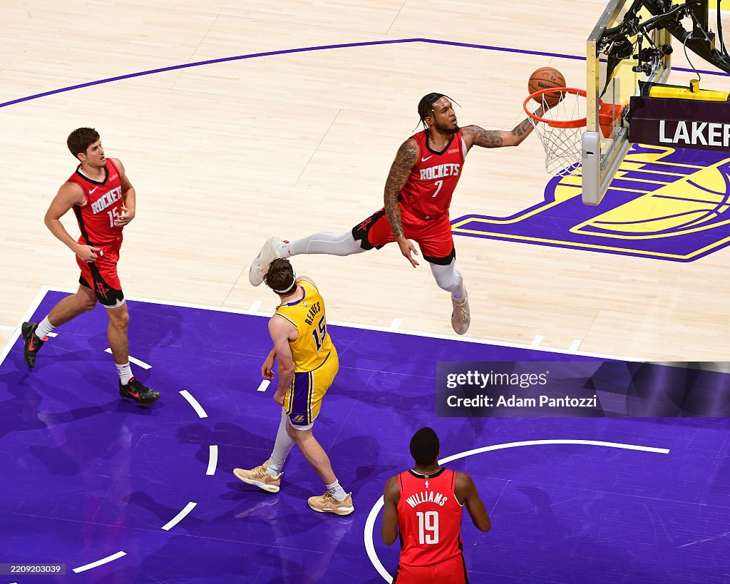Cam Hodges Rockets Cam Whitmore of the Houston Rockets drives to the basket during the ...