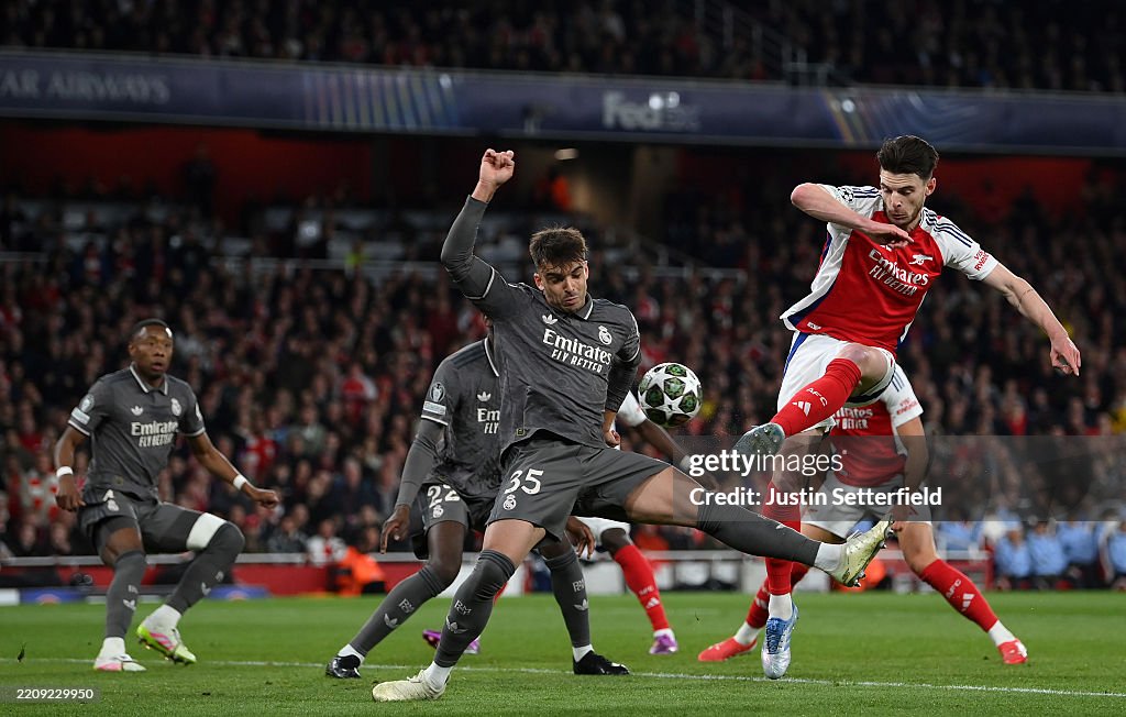 Arsenal FC v Real Madrid C.F. - UEFA Champions League 2024/25 Quarter Final First Leg