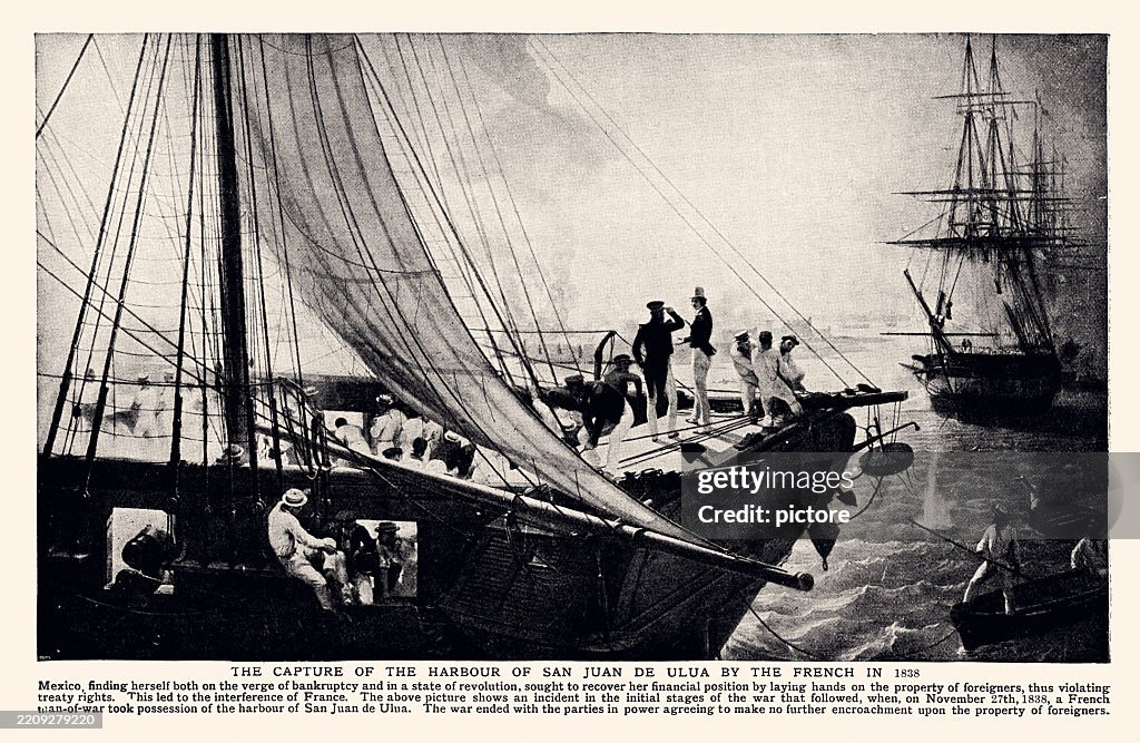 BATTLE OF VERACRUZ 1838 : THE CAPTURE OF THE HARBOUR OF SAN JUAN DE ULUA BY THE FRENCH xxxl