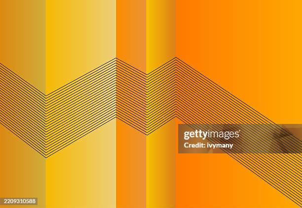 abstract yellow banner corner line geometric pattern decoration design background - wall angle stock illustrations