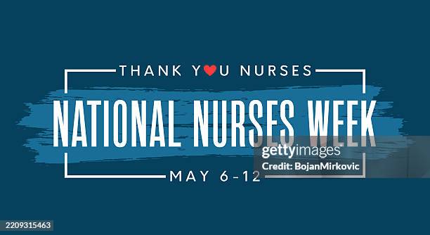 stockillustraties, clipart, cartoons en iconen met national nurses week poster, may 6-12. thank you nurses. vector - nationaal monument beroemde plaats