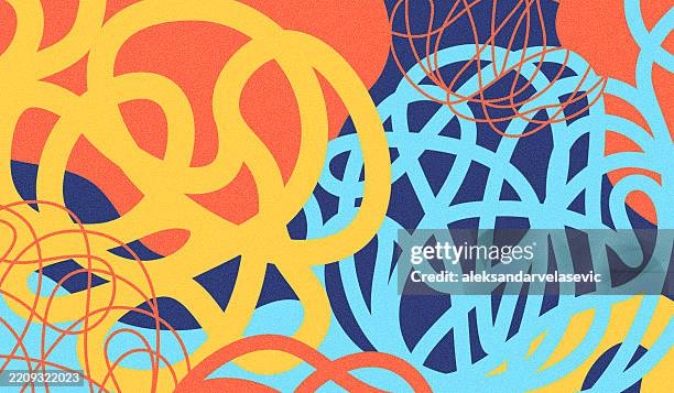 abstract scribble background - playful background stock illustrations