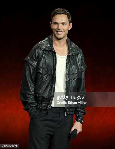 Nicholas Hoult promotes the upcoming film "Superman" at the Warner Bros. Pictures presentation during CinemaCon, the official convention of Cinema...