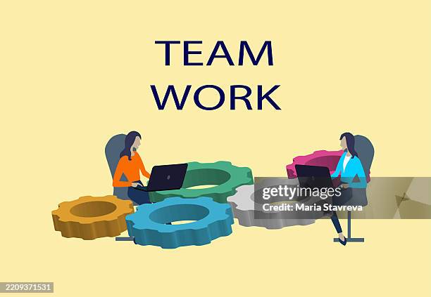 Team Work Vector R Teamwork Concept Business Analysis And Planning High-Res Vector Graphic ...