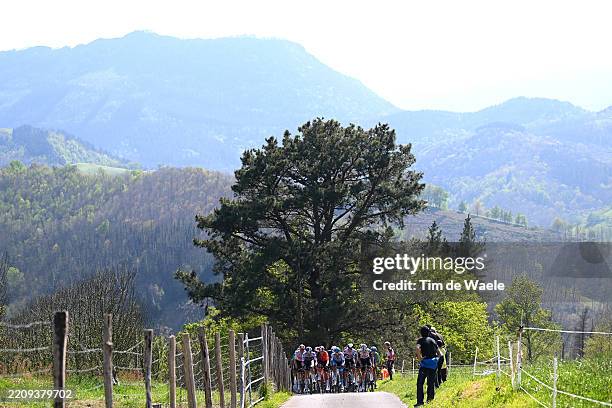 Florian Lipowitz of Germany and Team Red Bull - BORA - hansgrohe, Axel Laurance of France and Team INEOS Grenadiers, Santiago Buitrago of Colombia...