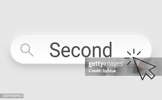 Second - Search Bar with cursor on blank background Second - Search Bar with cursor on blank background
